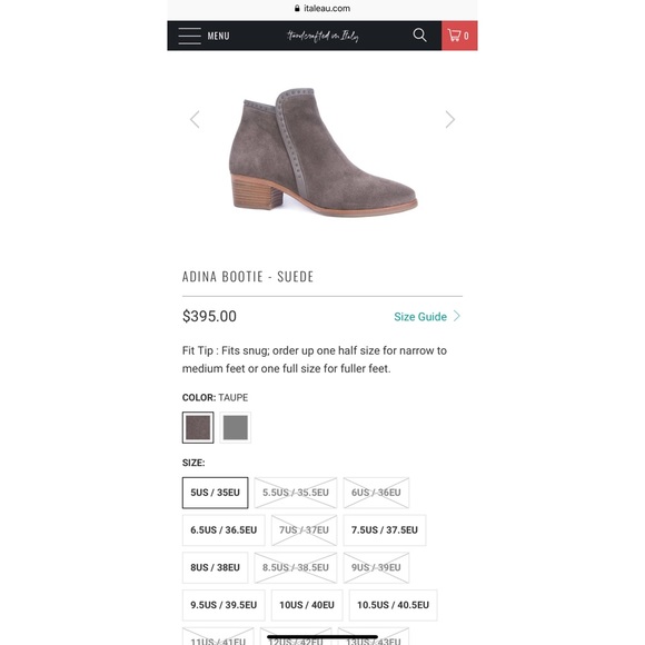 Italeau Adina Suede Ankle Booties Gray - Picture 2 of 8